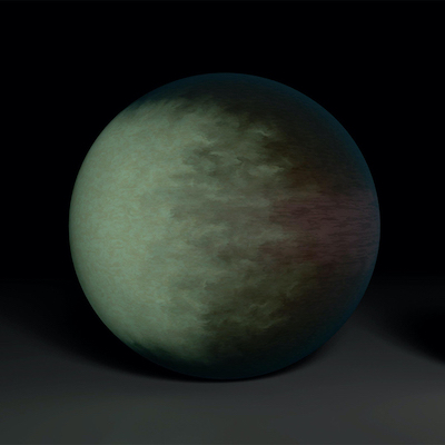 Artist's impression of a cloudy hot Jupiter exoplanet